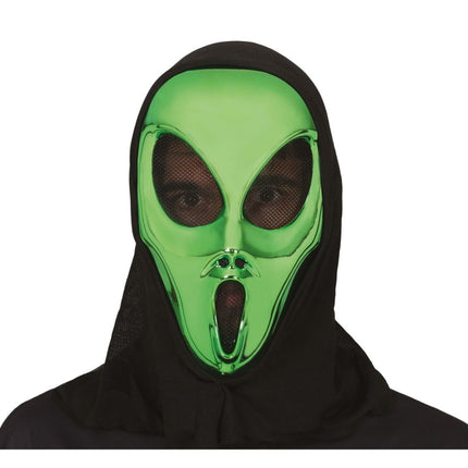 Halloween Masker Vreemdeling Met Kap - Partywinkel - 8434077200544