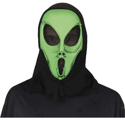 Halloween Masker Vreemdeling Met Kap - Partywinkel - 8434077200544