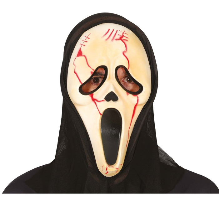 Halloween Masker Wit Bloody Killer - Partywinkel - 8434077200599