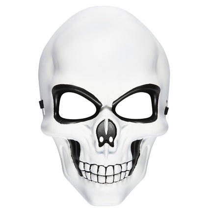 Halloween Masker Wit Zwart Schedel van Widmann koop je bij Partywinkel