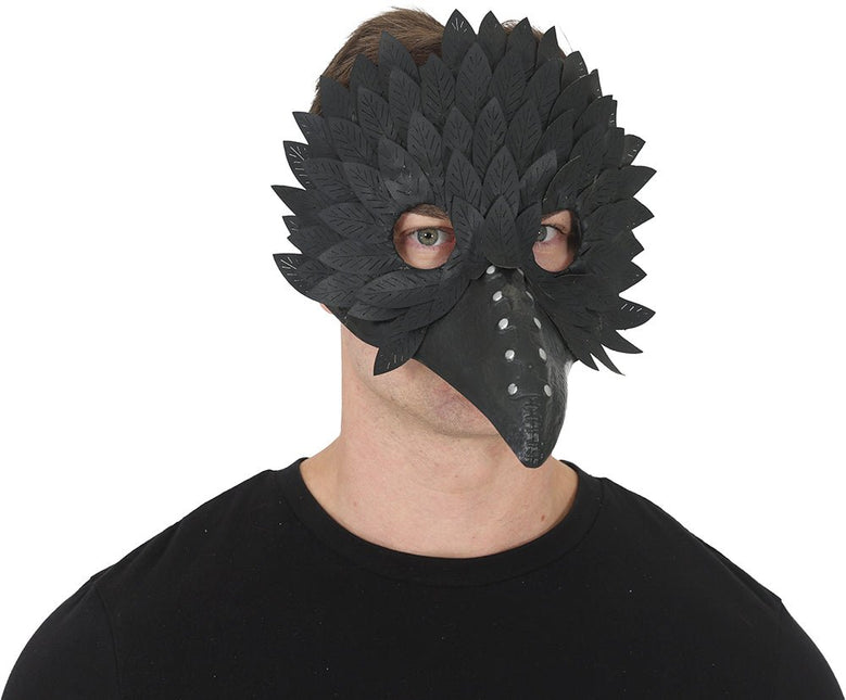 Halloween Masker Zwart Vogel Veren van Fiestas Guirca koop je bij Partywinkel