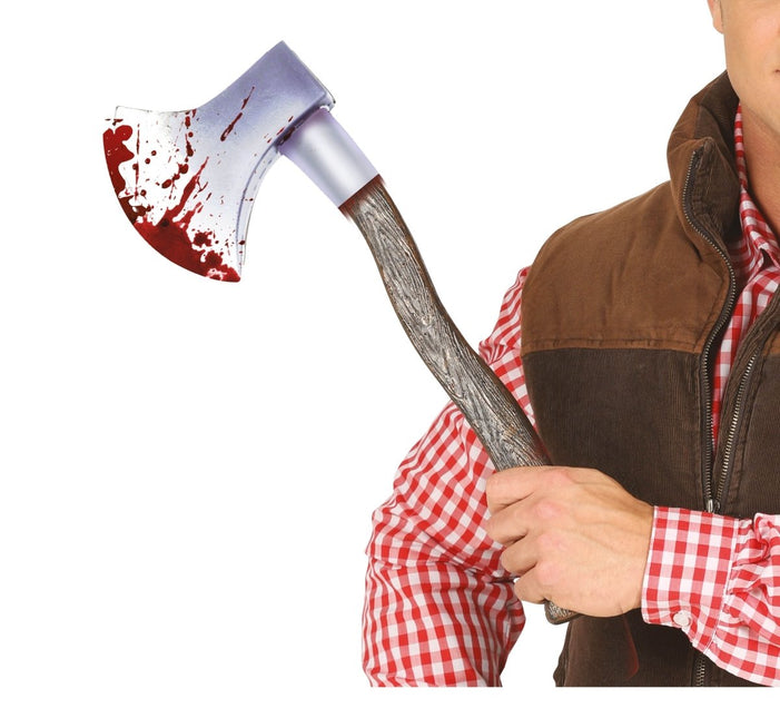 Halloween Nep Bijl Bloederig 49cm - Partywinkel - 8434077164532