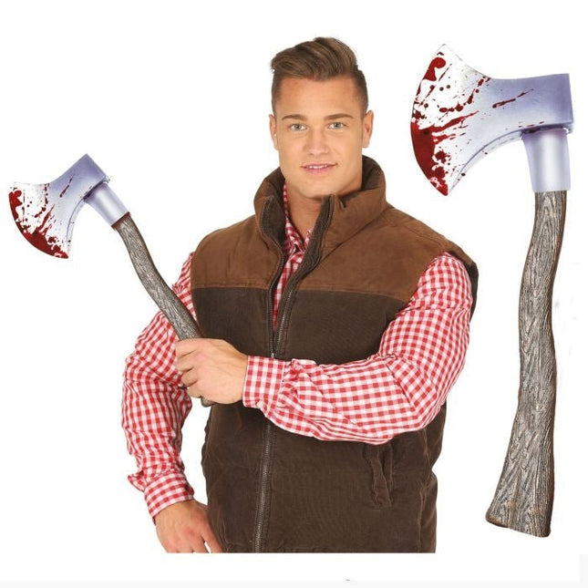 Halloween Nep Bijl Bloederig 49cm - Partywinkel - 8434077164532