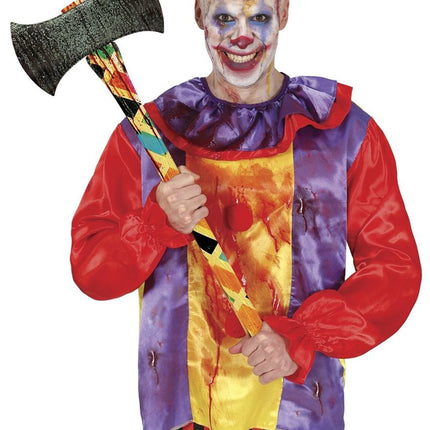 Halloween Nep Bijl Clown 73cm - Partywinkel - 8434077165195
