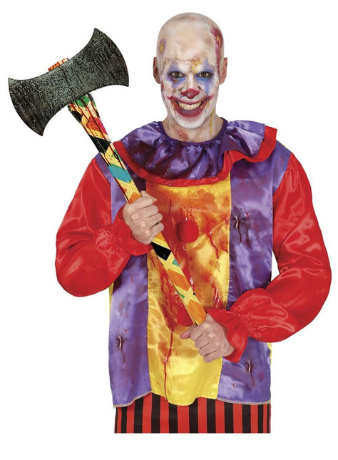 Halloween Nep Bijl Clown 73cm - Partywinkel - 8434077165195