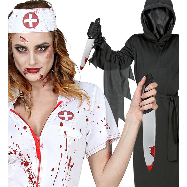 Halloween Nep Mes Bloederig 30cm van Widmann koop je bij Partywinkel