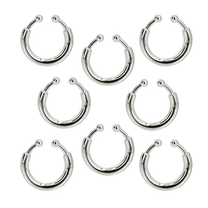 Halloween Nep Piercing Zilver 8st - Partywinkel - 8712026643179