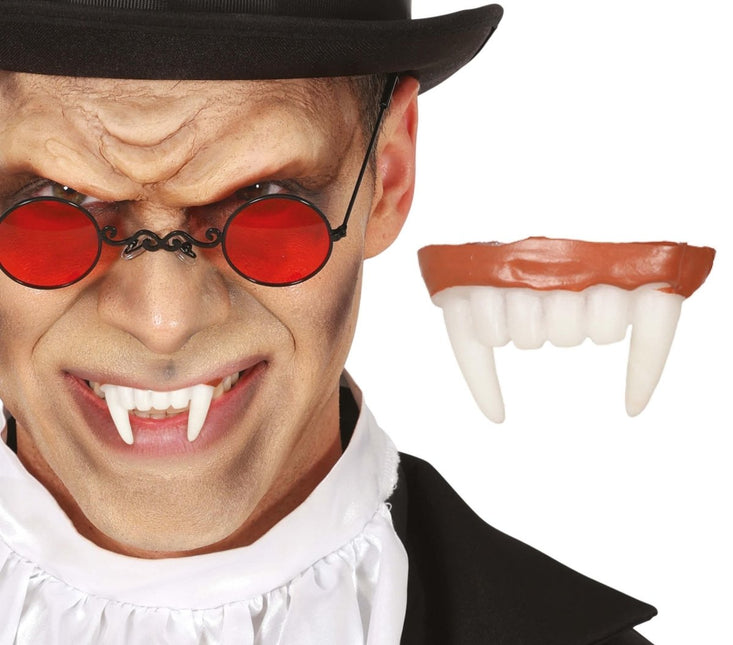 Halloween Nep Tanden Wit Vampier - Partywinkel - 8434077209066