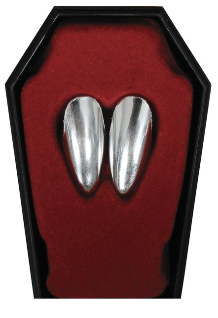 Halloween Nep Tanden Zilver - Partywinkel - 8434077209035
