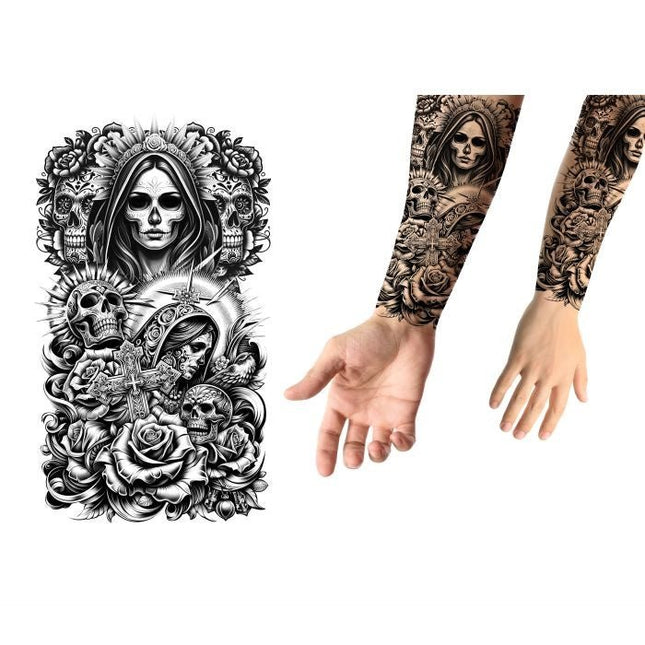 Halloween Nep Tattoo Catrina 30cm van Fiestas Guirca koop je bij Partywinkel