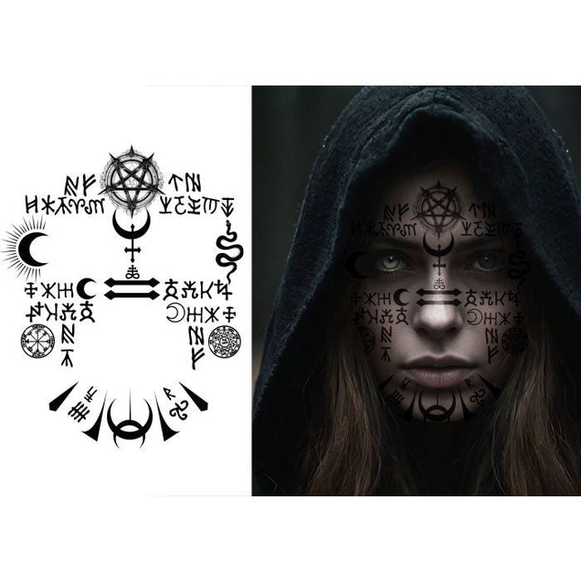 Halloween Nep Tattoo Satanisch 22cm van Fiestas Guirca koop je bij Partywinkel