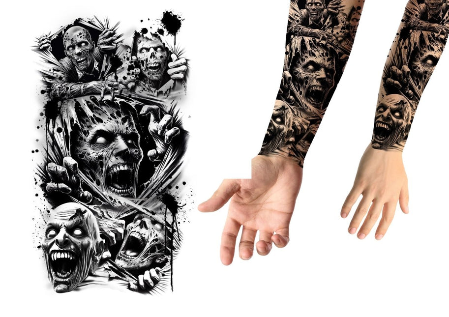 Halloween Nep Tattoo Zombie 30cm van Fiestas Guirca koop je bij Partywinkel