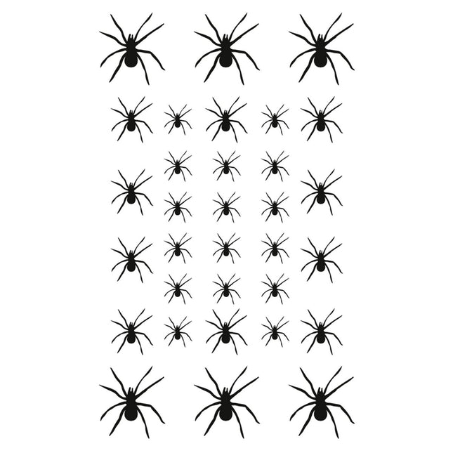 Halloween Nep Tattoos Spinnen 32st van Widmann koop je bij Partywinkel