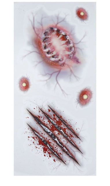 Halloween Nep Tattoos Wonden van Fiestas Guirca koop je bij Partywinkel