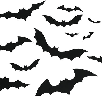 Halloween Nep Vleermuis 12st - Partywinkel - 8434077190739
