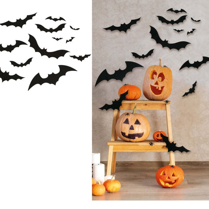 Halloween Nep Vleermuis 12st - Partywinkel - 8434077190739