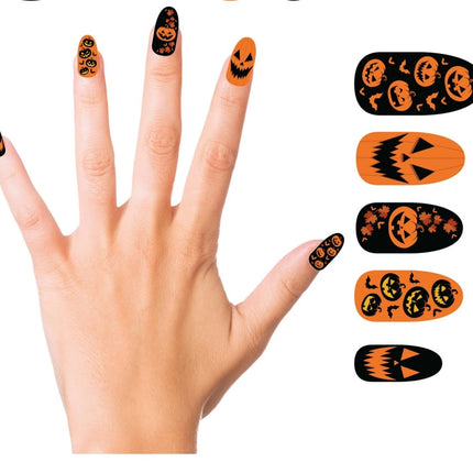 Halloween Nepnagels Pompoen - Partywinkel - 8434077159064