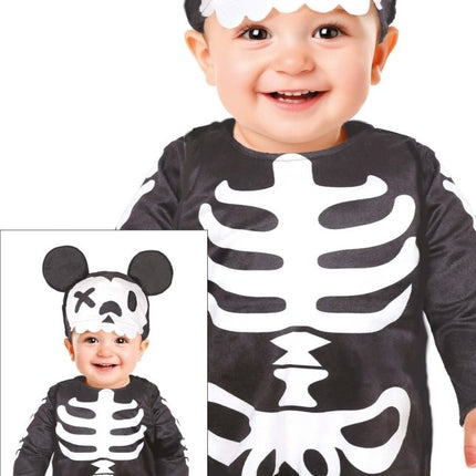 Halloween Onesie Baby Muizig Skelet van Fiestas Guirca koop je bij Partywinkel