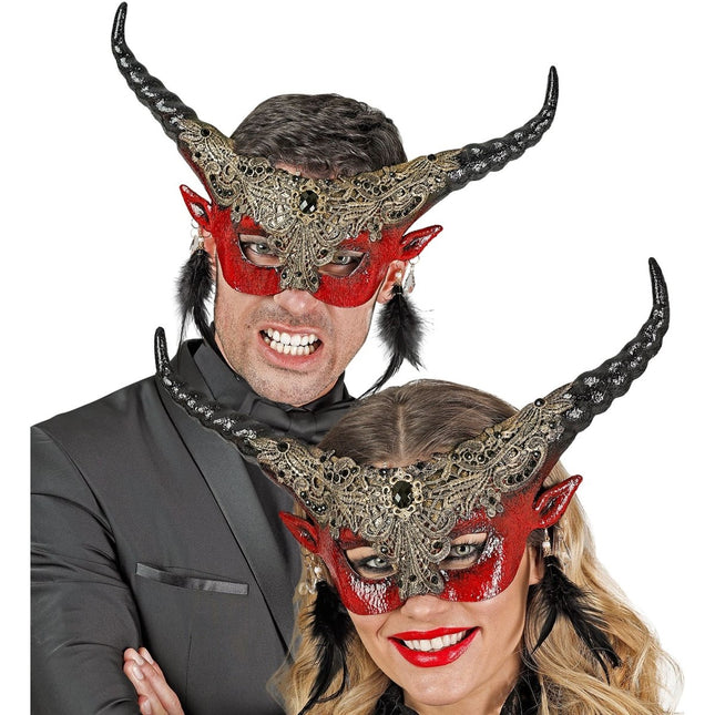 Halloween Oogmasker Duivel van Widmann koop je bij Partywinkel