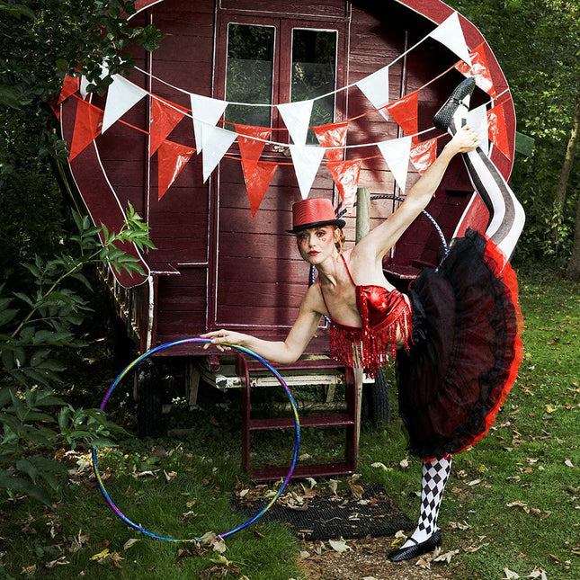 Halloween Panty Zwart Wit Jester van Boland koop je bij Partywinkel