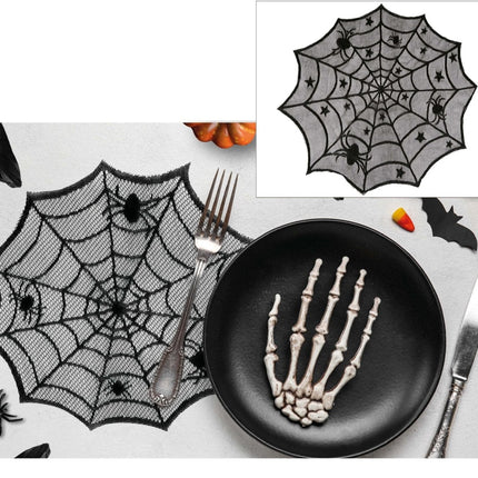 Halloween Placemats Spinnenweb 30cm - Partywinkel - 8434077268223