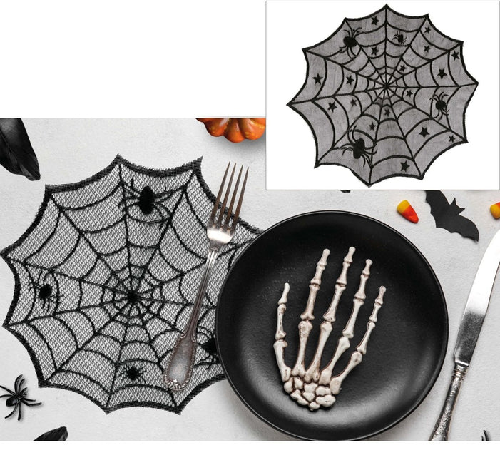 Halloween Placemats Spinnenweb 30cm - Partywinkel - 8434077268223