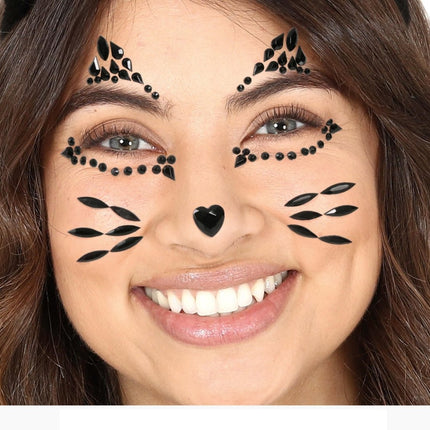 Halloween Plak Diamantjes Kat van Fiestas Guirca koop je bij Partywinkel