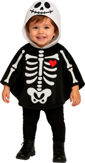 Halloween Poncho Baby Skelet van Fiestas Guirca koop je bij Partywinkel