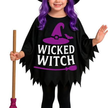 Halloween Poncho Kind Heks van Fiestas Guirca koop je bij Partywinkel