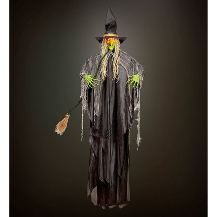 Halloween Pop Heks Met Licht En Geluid 2,4m van Widmann koop je bij Partywinkel