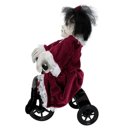 Halloween Pop Mathilde Op Fiets 35cm van Boland koop je bij Partywinkel