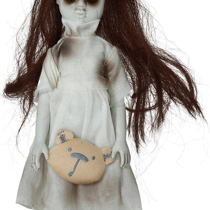 Halloween Pop Meisje Met Knuffel 30cm van Fiestas Guirca koop je bij Partywinkel