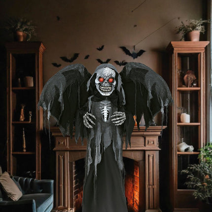 Halloween Pop Skelet Met Licht, Geluid En Beweging 1,8m van Fiestas Guirca koop je bij Partywinkel