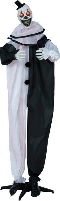 Halloween Pop Staande Clown Met Licht, Geluid En Beweging 2,05m van Fiestas Guirca koop je bij Partywinkel