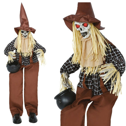 Halloween Pop Vogelverschrikker Met Licht, Geluid En Beweging 1,85m van Fiestas Guirca koop je bij Partywinkel