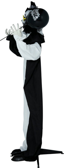 Halloween Pop Zwart Wit Clown Met Licht En Geluid 1,7m van Fiestas Guirca koop je bij Partywinkel