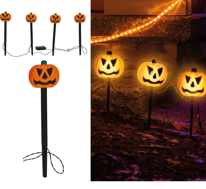 Halloween Priklamp 33cm 4st - Partywinkel - 8434077249895