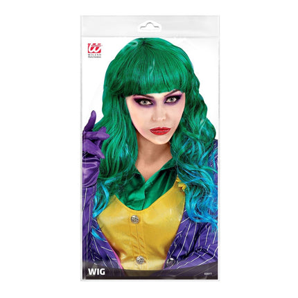 Halloween Pruik Groen Dames Joker van Widmann koop je bij Partywinkel