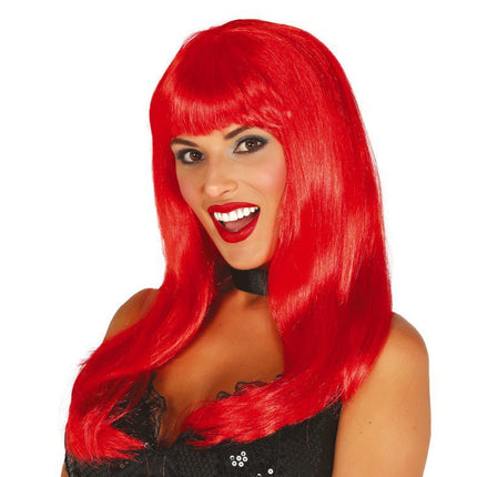 Halloween Pruik Pony Rood van Fiestas Guirca koop je bij Partywinkel