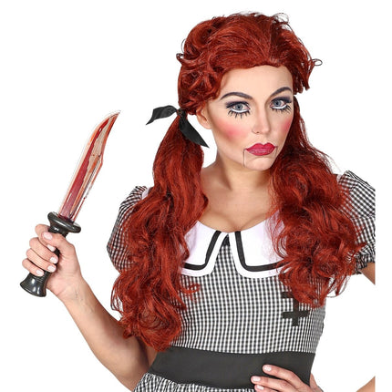 Halloween Pruik Rood Pop van Widmann koop je bij Partywinkel