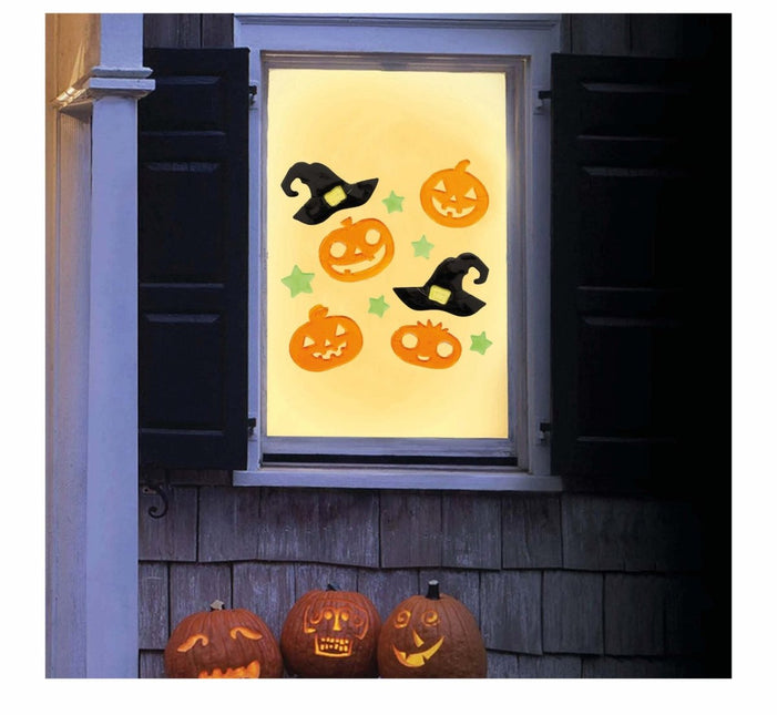 Halloween Raamdecoratie Pompoenen van Fiestas Guirca koop je bij Partywinkel