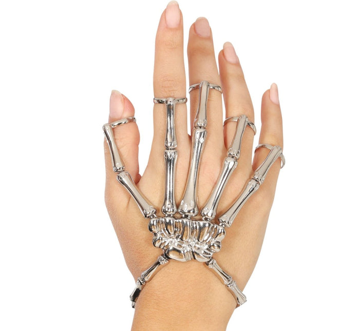 Halloween Ring Zilver Skelet van Fiestas Guirca koop je bij Partywinkel