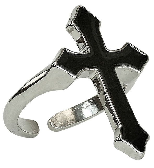 Halloween Ring Zwart Kruis van Widmann koop je bij Partywinkel