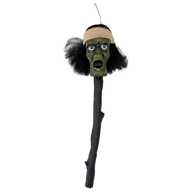 Halloween Scepter Voodoohoofd 52cm van Boland koop je bij Partywinkel