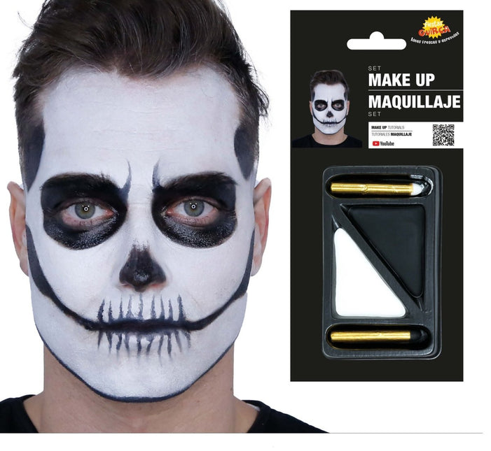 Halloween Schminkset Zwart Wit 4 delig van Fiestas Guirca koop je bij Partywinkel