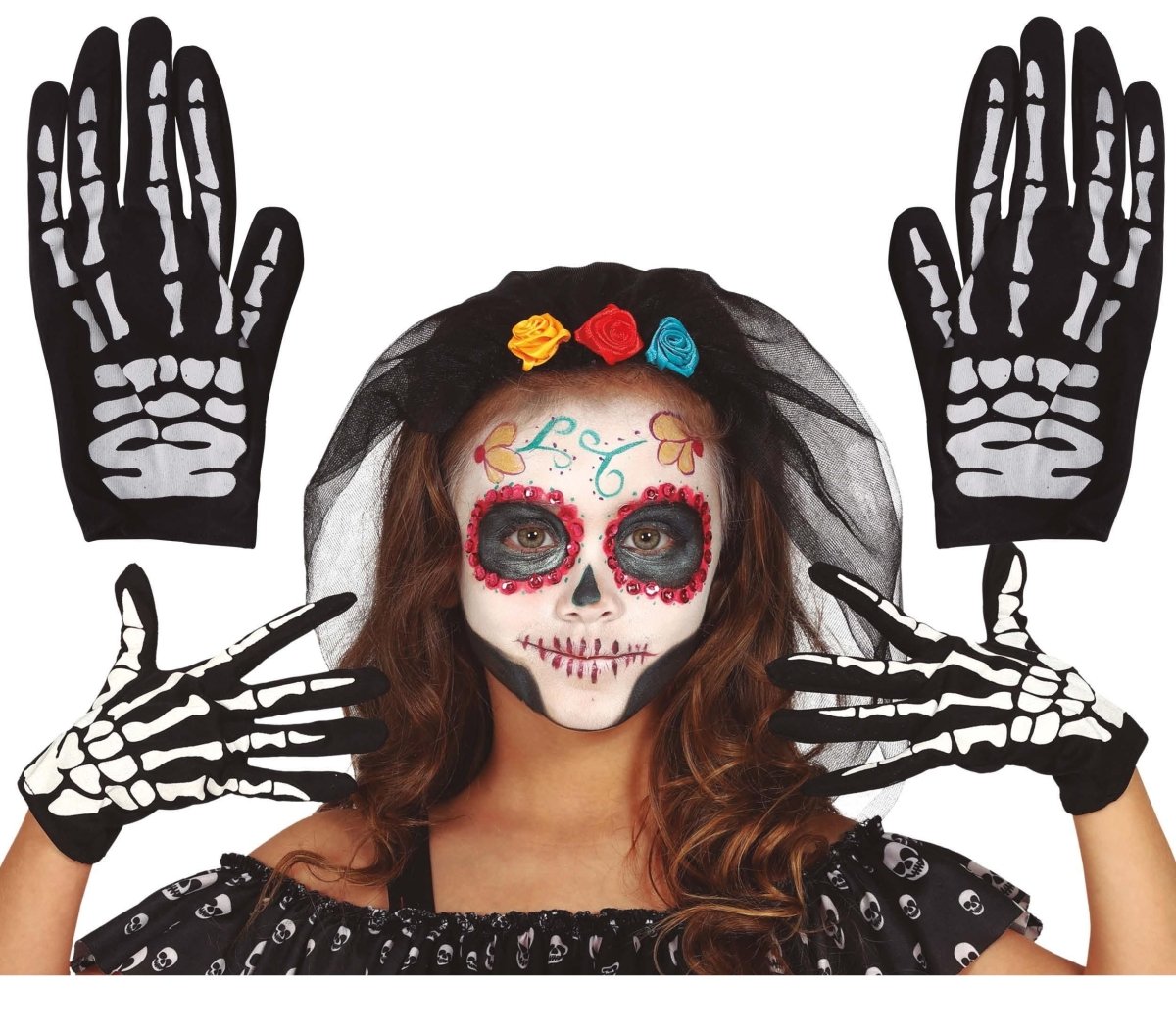 Halloween Skelett Handschuhe Kind – Partywinkel