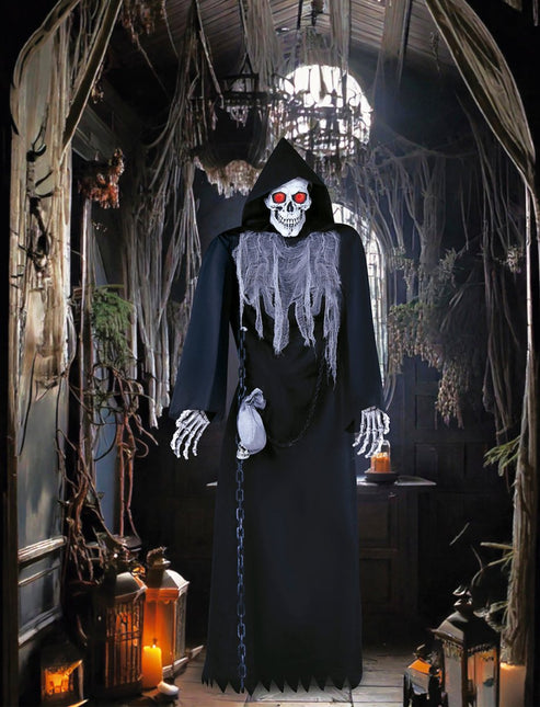 Halloween Skelet Met Geluid En Beweging 2,5m van Fiestas Guirca koop je bij Partywinkel