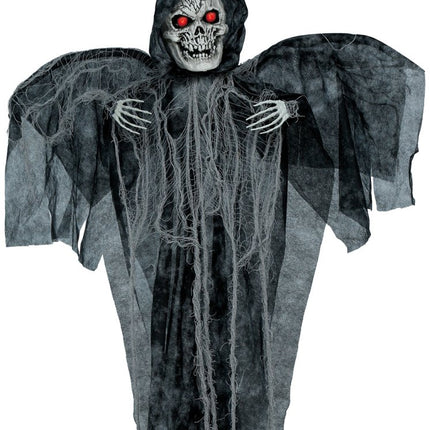 Halloween Skelet Zwart Met Licht, Geluid En Beweging 90cm van Fiestas Guirca koop je bij Partywinkel