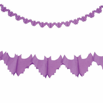 Halloween Slinger Paarse Vleermuizen 3m van Fiestas Guirca koop je bij Partywinkel