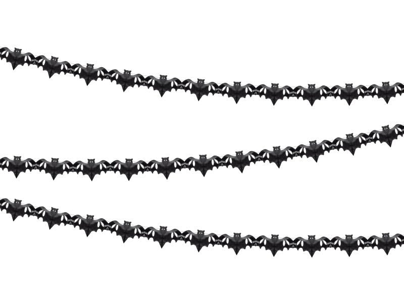 Halloween Slinger Vleermuis Zwart 4m van Partydeco koop je bij Partywinkel